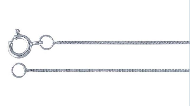 14K WHITE GOLD 4-DIAMOND DROP NECKLACE W/BOX CHAIN 18"