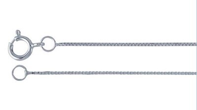 14K WHITE GOLD 4-DIAMOND DROP NECKLACE W/BOX CHAIN 18"