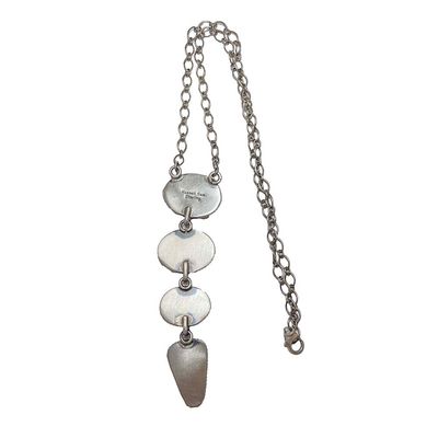 SILVER 4-SPINEY OYSTER NECKLACE - NAVAJO - RUSSELL SAM