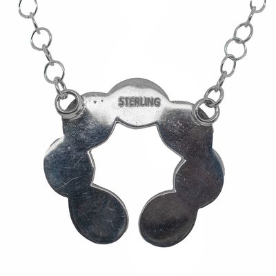 SILVER TURQUOISE NAJA NECKLACE - NAVAJO - RB