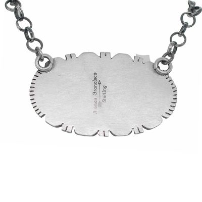 SILVER PINK CONCH NECKLACE - NAVAJO - THOMAS FRANCISCO