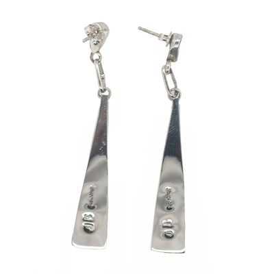 SILVER MULTI-STONE INLAY EARRINGS - ZUNI - JONATHAN BEYUKA