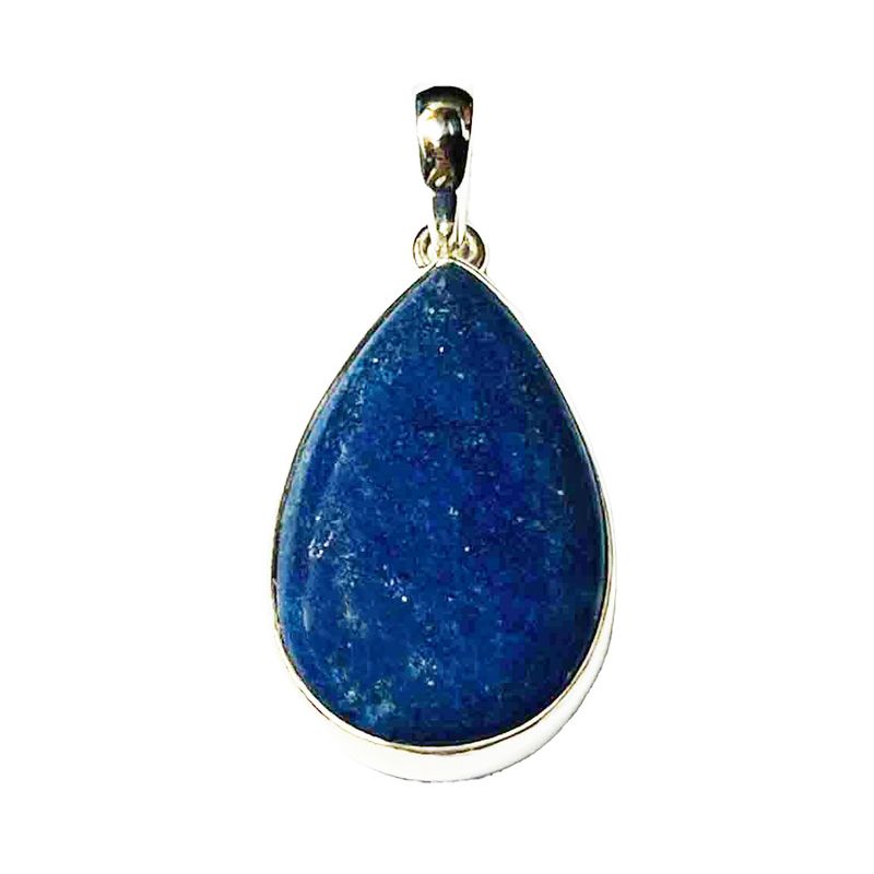 SILVER LAPIS TEARDROP PENDANT