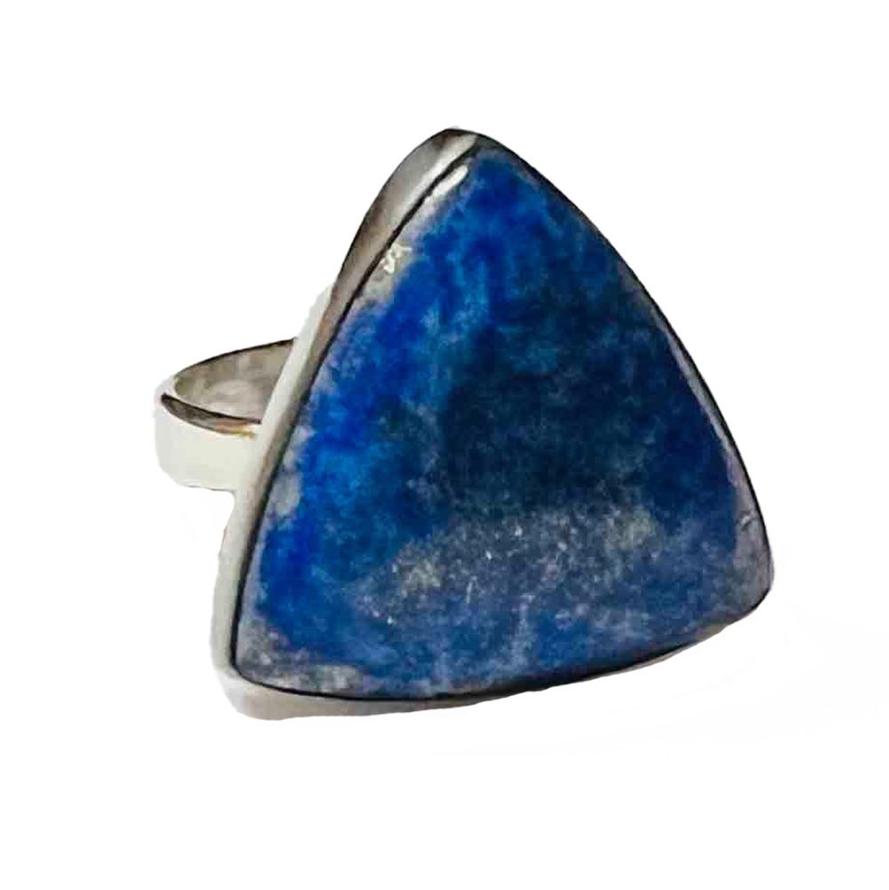 SILVER LAPIS TRIANGLE RING - ADJ
