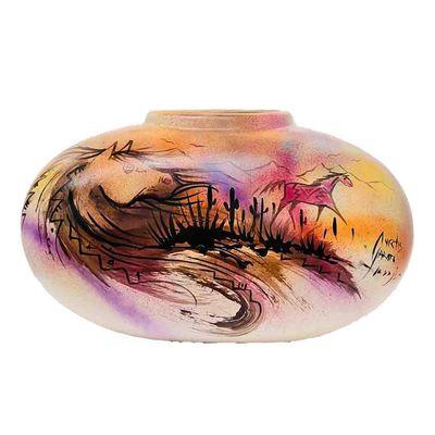 "SW NAVAJO GATHERINGS" 10x17 Painted Pottery