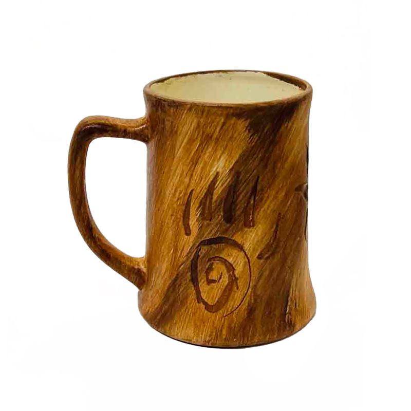 "ETCHED MUG" petroglyph pottery 5" x 4"