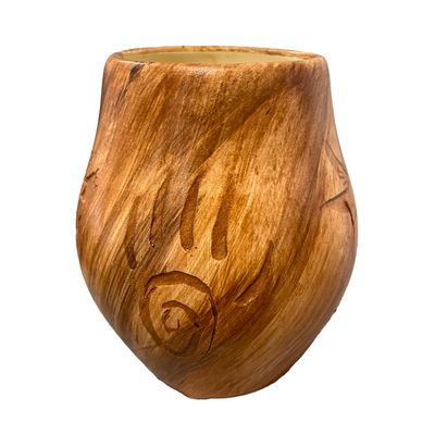 "SMALL ATLATL" Petroglyph Pottery 5.5x4