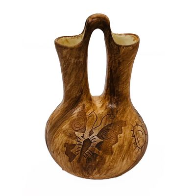"SMALL CEREMONIAL VASE" Petroglyph Pottery 5.5x3