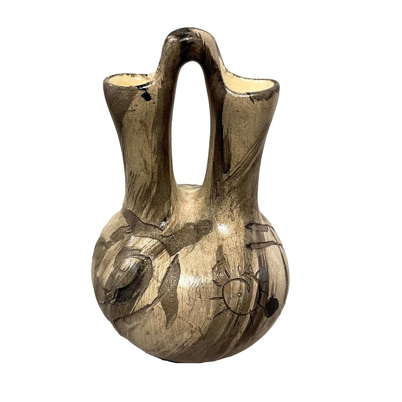 "SMALL CEREMONIAL VASE" Petroglyph Pottery 5.5x3