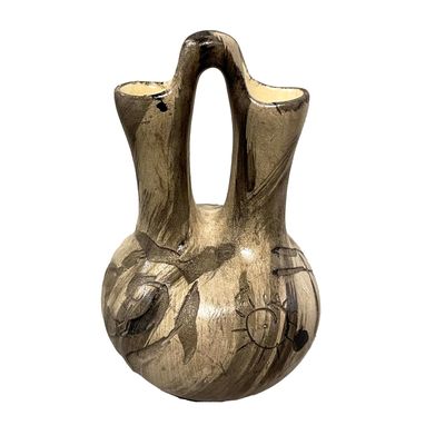 "SMALL CEREMONIAL VASE" Petroglyph Pottery 5.5x3
