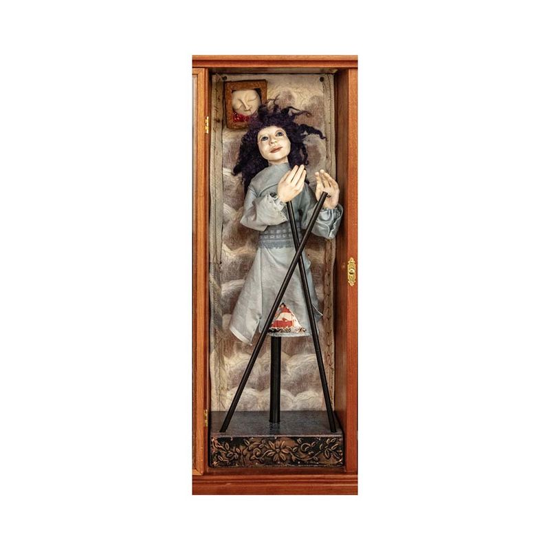 "GIULIA" MIXED MEDIA SCULPTURE 19.5" x 6" x 7"