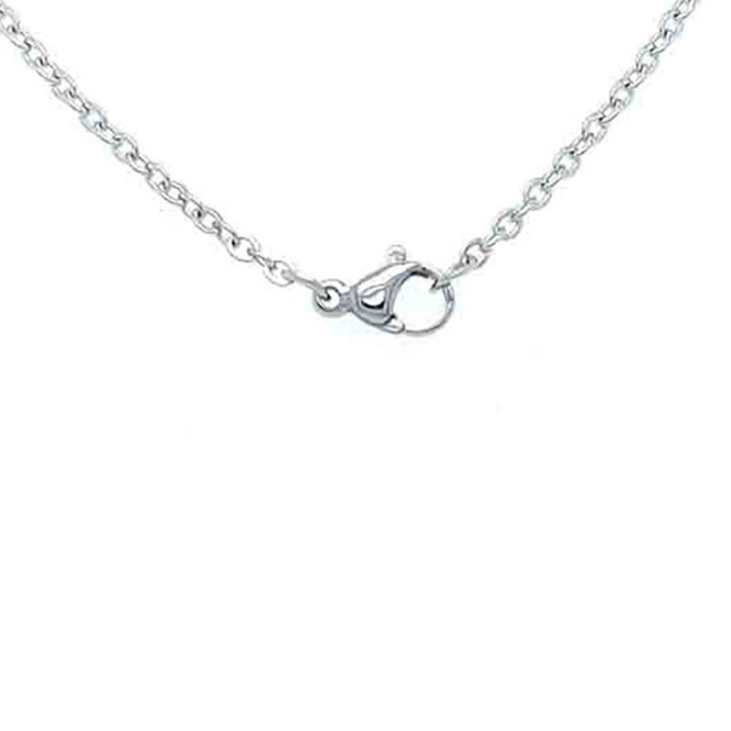 SILVER STAINLESS ROSE QUARTZ NECKLACE