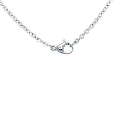 SILVER STAINLESS ROSE QUARTZ NECKLACE