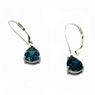 SILVER TOPAZ TEARDROP EARRINGS