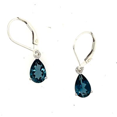 SILVER TOPAZ TEARDROP EARRINGS