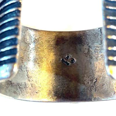 SILVER TURQUOISE CUFF BRACELET NAVAJO - DELBERT ARVISO