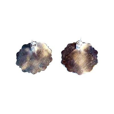 SILVER TURQUOISE EARRINGS NAVAJO - DEVINA BENALLY