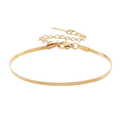 GOLD STAINLESS 2MM HERRINGBONE BRACELET