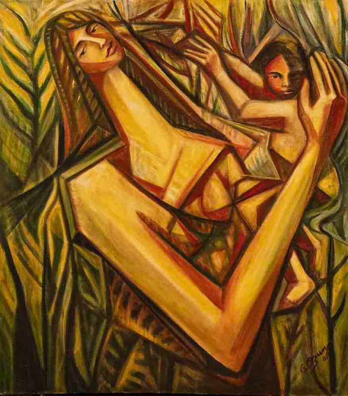 MOTHER &amp; SON 31" x 28"