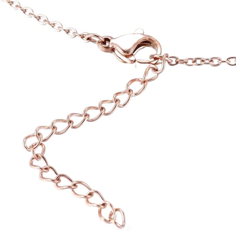 ROSE STAINLESS DOUBLE HEART NECKLACE