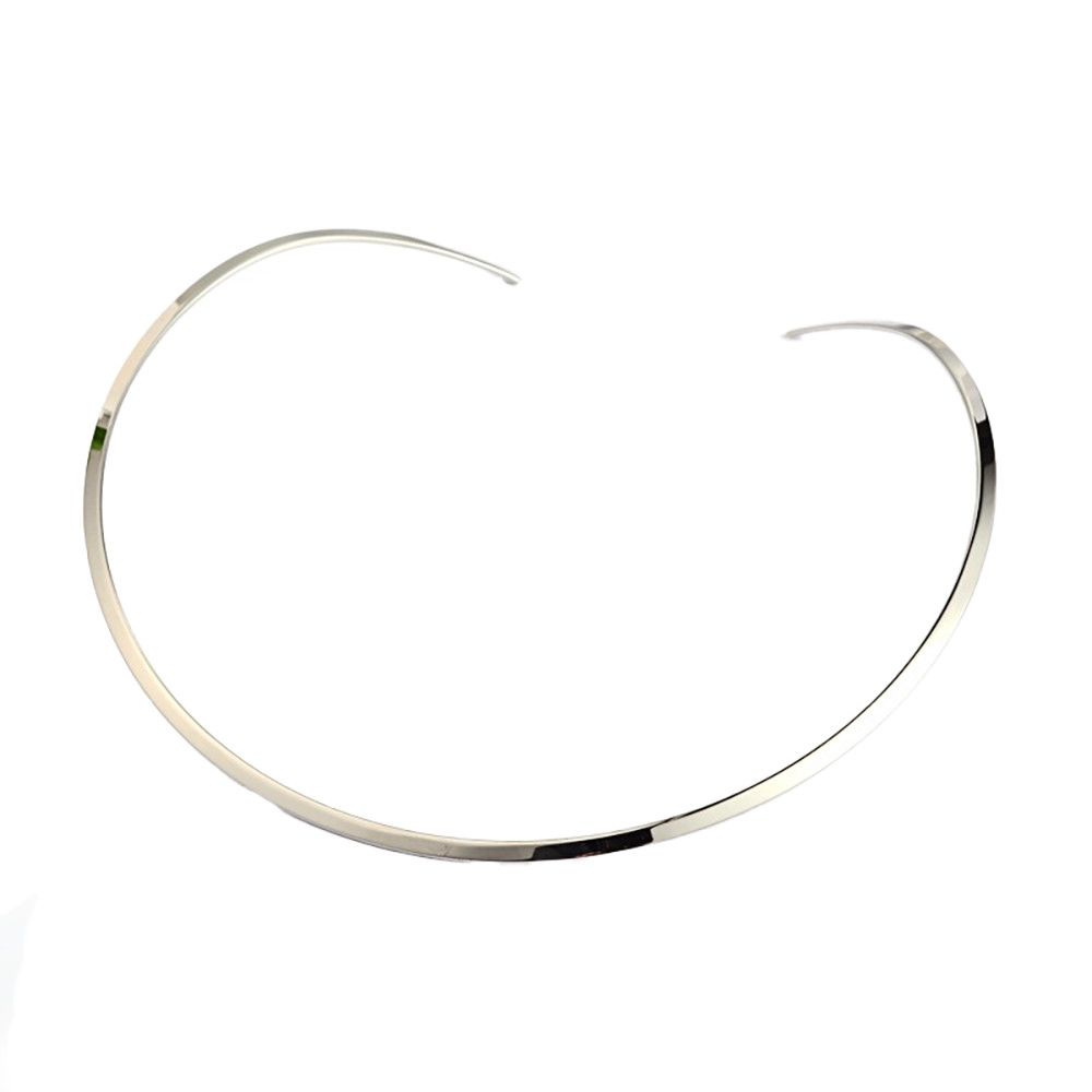 SILVER STAINLESS 3MM SMOOTH COLLAR
