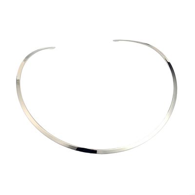 SILVER STAINLESS 4MM SMOOTH COLLAR