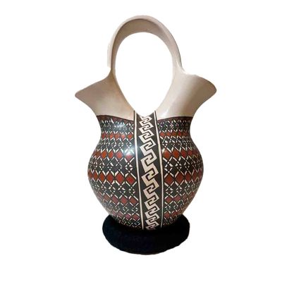 MATA ORTIZ RED &amp; BLACK WEDDING VASE - 8.5X5
