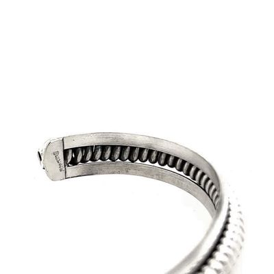SILVER RIDGE ROPE CUFF BRACELET - NAVAJO - ELAINE TAHE