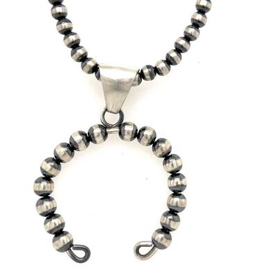 SILVER NAVAJO PEARLS NAJA PENDANT - NAVAJO - JAN MARIANO