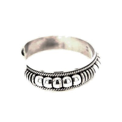 SILVER BUBBLE &amp; RIB BRACELET - NAVAJO - THOMAS CHARLEY