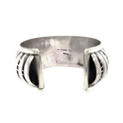 SILVER BUBBLE CUFF BRACELET - NAVAJO - M. THOMAS JR.
