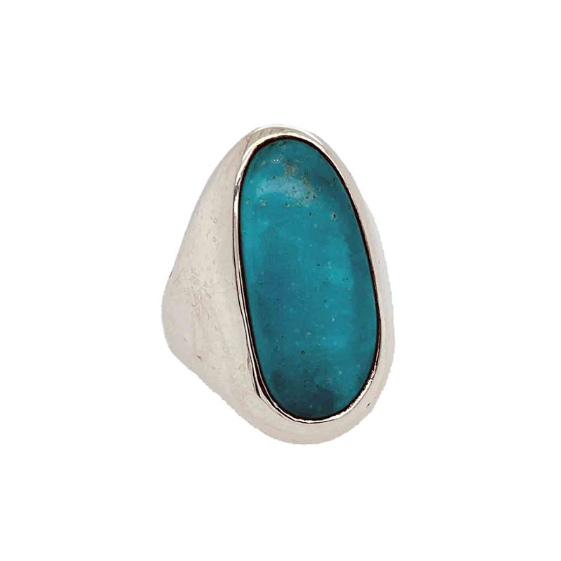 SILVER SLEEPING BEAUTY TURQUOISE RING SIZE-10.5 SILVER SLEEPING BEAUTY TURQUOISE RING SIZE-10.5