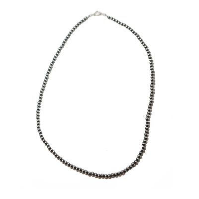 SILVER 4MM 18" NAVAJO PEARL NECKLACE-JAN MARIANO
