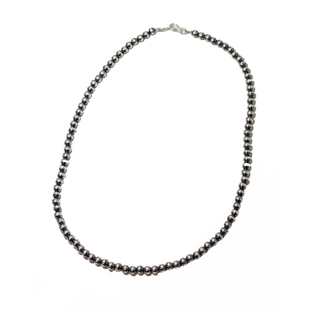 SILVER 5MM 18" NAVAJO PEARL NECKLACE-JAN MARIANO