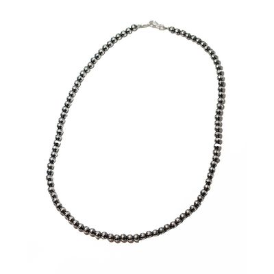 SILVER 5MM 18" NAVAJO PEARL NECKLACE-JAN MARIANO