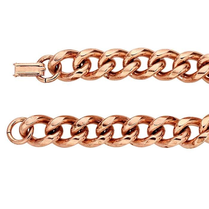 COPPER 13MM CURB LINK BRACELET