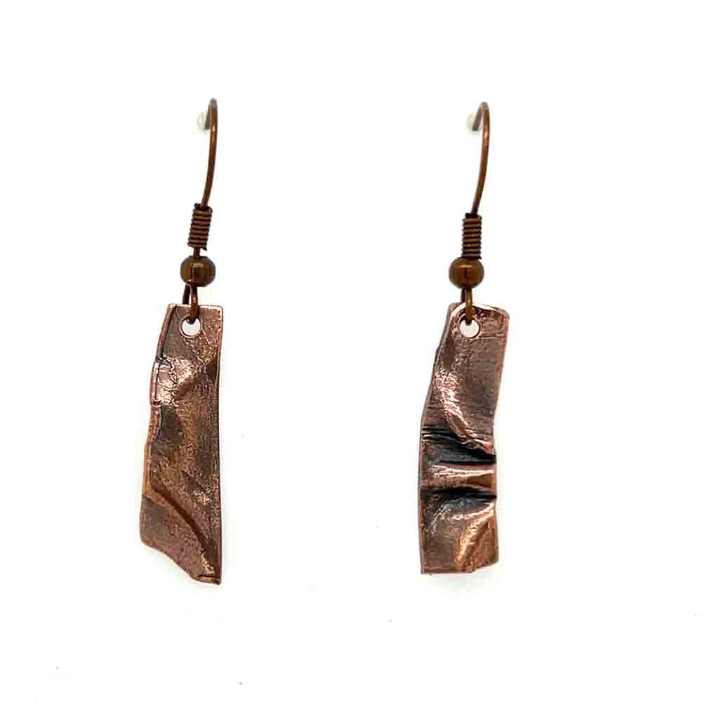 COPPER ARROYO ABSTRACT EARRINGS