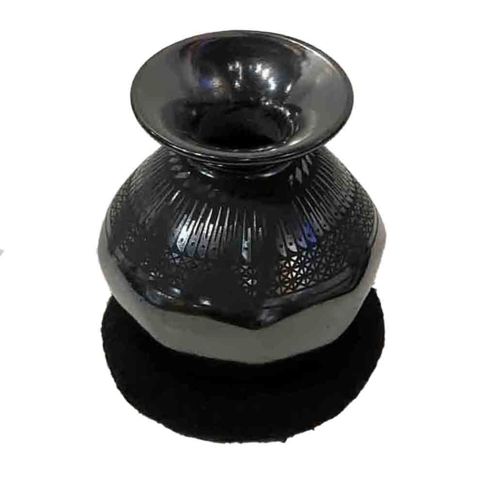 MATA ORTIZ BLACK GRAPHITE SM VASE - 4 X 3