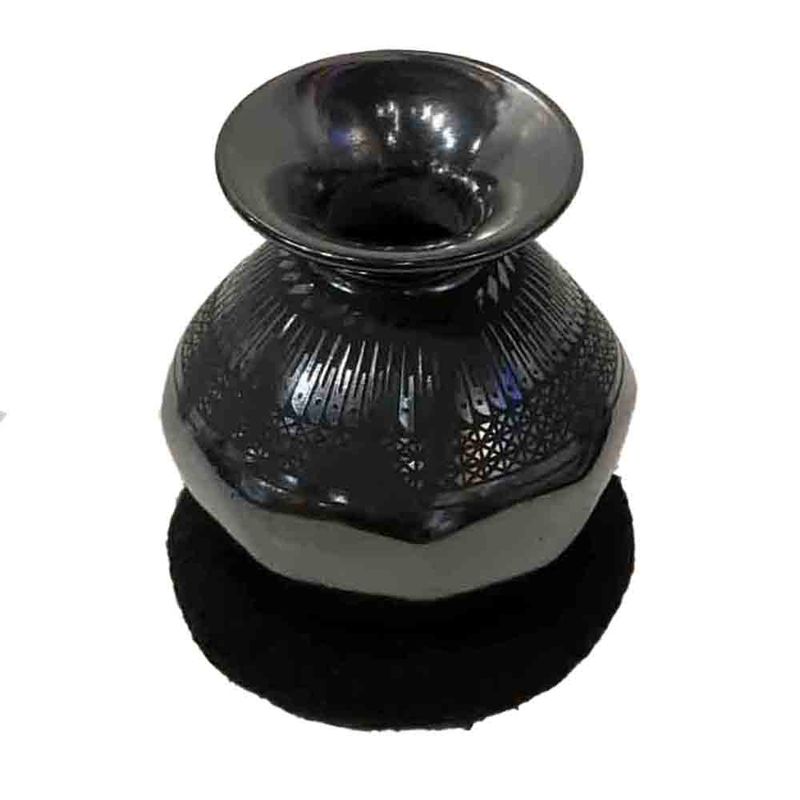 MATA ORTIZ BLACK GRAPHITE SM VASE - 4 X 3