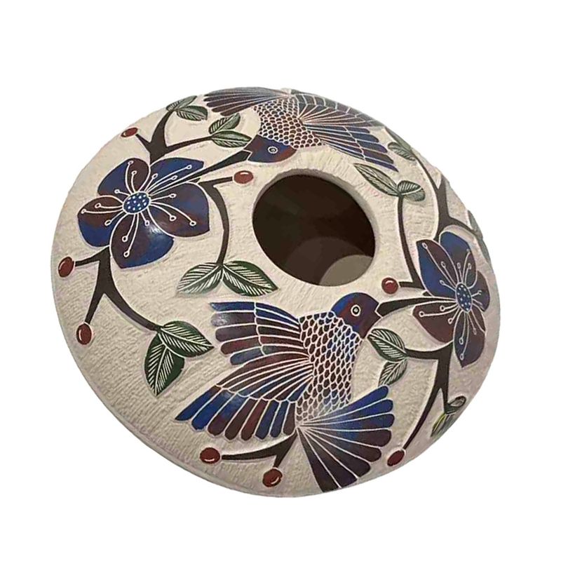 MATA ORTIZ HAND CARVED HUMMINGBIRD - 3.5 x 6
