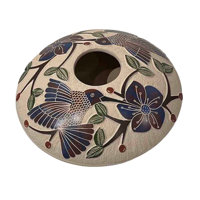 MATA ORTIZ HAND CARVED HUMMINGBIRD - 3.5 x 6