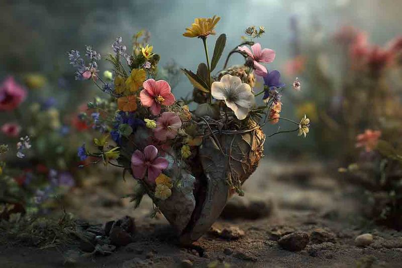 HEALING HEART II 24" x 16" Acrylic on Metal HEALING HEART II 24" x 16" Acrylic on Metal