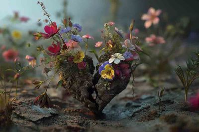 HEALING HEART I 16" x 24" Acrylic on Metal