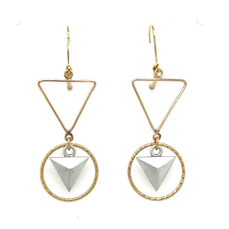 MIXED METALS SHAPES & TEXTURES EARRINGS MIXED METALS SHAPES & TEXTURES EARRINGS