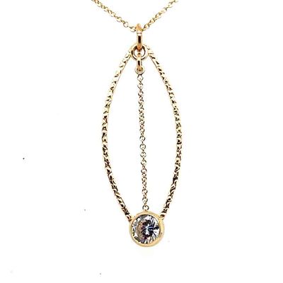 GOLD FILLED MARQUISE & CZ NECKLACE GOLD FILLED MARQUISE & CZ NECKLACE