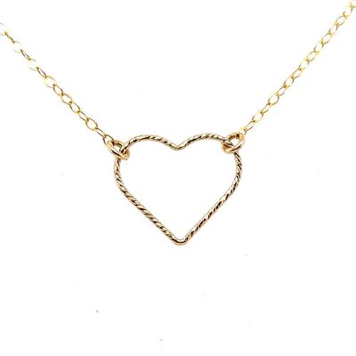 GOLD FILLED OPEN HEART NECKLACE GOLD FILLED OPEN HEART NECKLACE