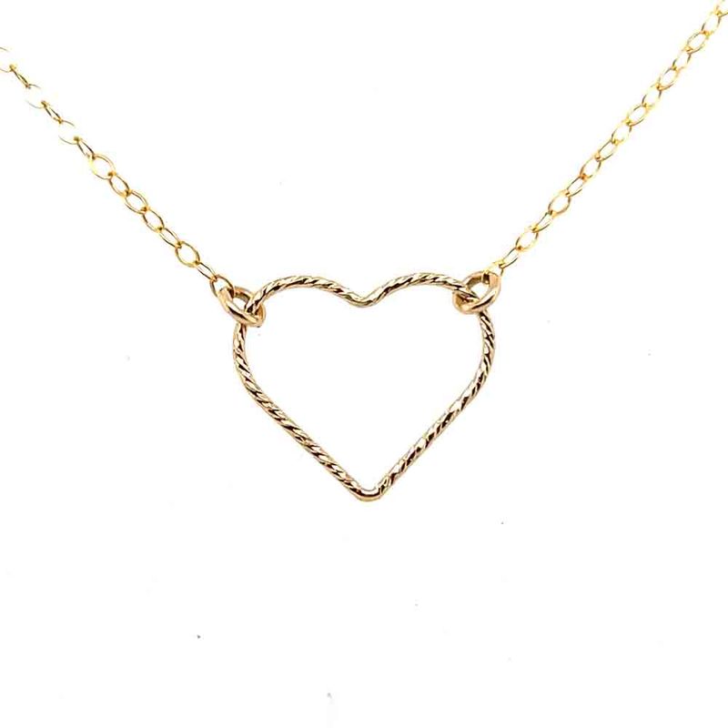 GOLD FILLED OPEN HEART NECKLACE GOLD FILLED OPEN HEART NECKLACE