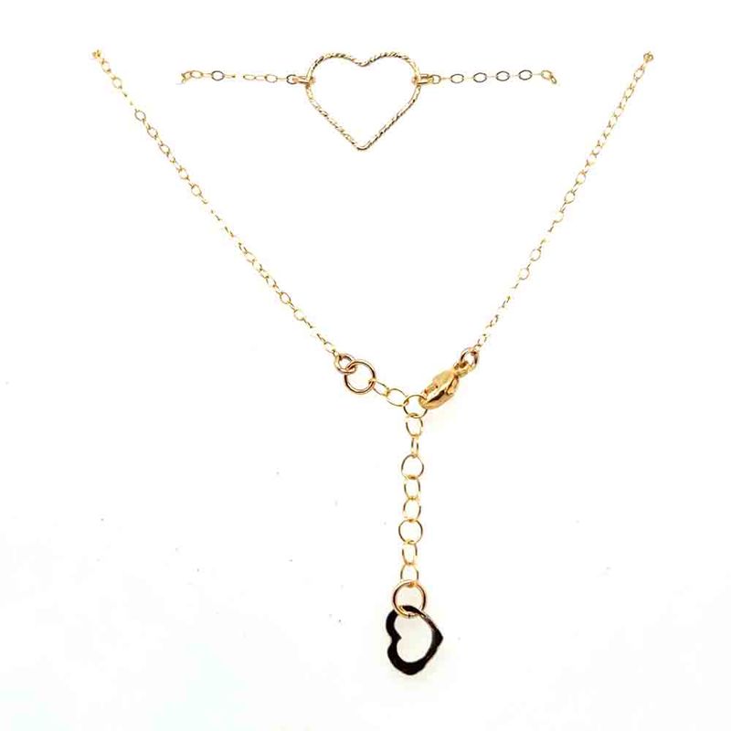 GOLD FILLED OPEN HEART NECKLACE