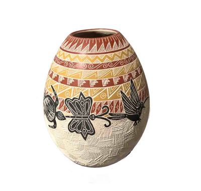 MATA ORTIZ ETCHED &amp; PAINTED ANIMALS 6.5  x 4