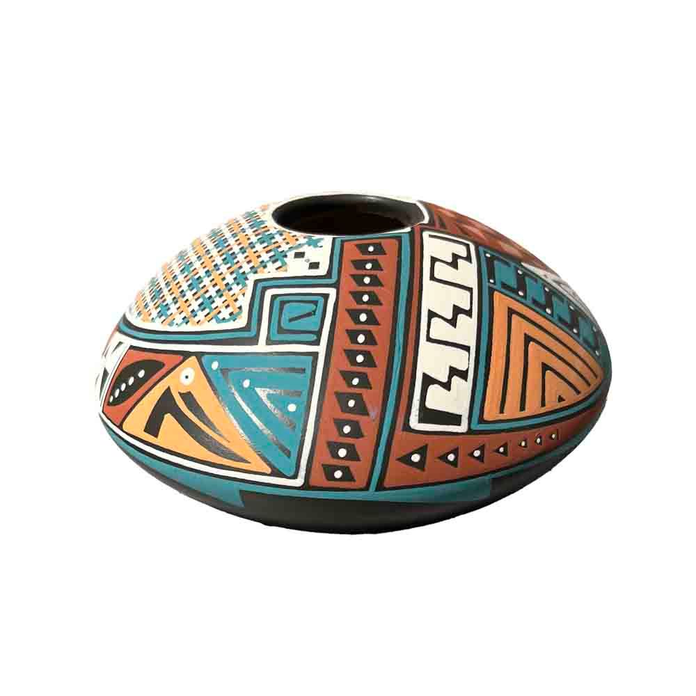 MATA ORTIZ PAINTED SEED POT 1.75 x  4.5